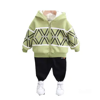 

Fashion Winter Baby Boy Girl Clothes Suit New Children Thick Hooded Jacket Pants 2Pcs/set Toddler Casual Costume Kids Sportswear