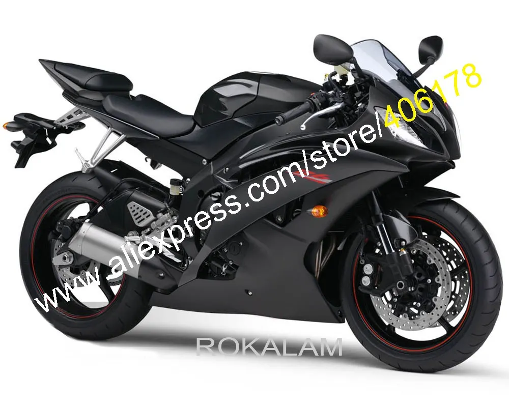 Для Yamaha YZF600 R6 YZF-R6 YZFR6 2008 2009 2010 2011 2012 2015 2016 мотоцикл черный послепродажного