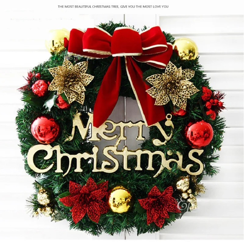 

Wreath Christmas Wreath Red Door Wreath Wall Hanging Garland Ornaments Wall christmas decorations for home