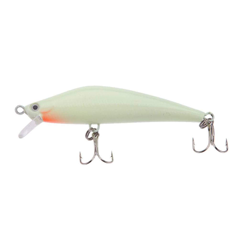 

Lixada 3D Luminous Night Bait Minnow Lure Hard 82mm de pesca Artificial Fishing Tackle Accessory With Two Triangle Hooks