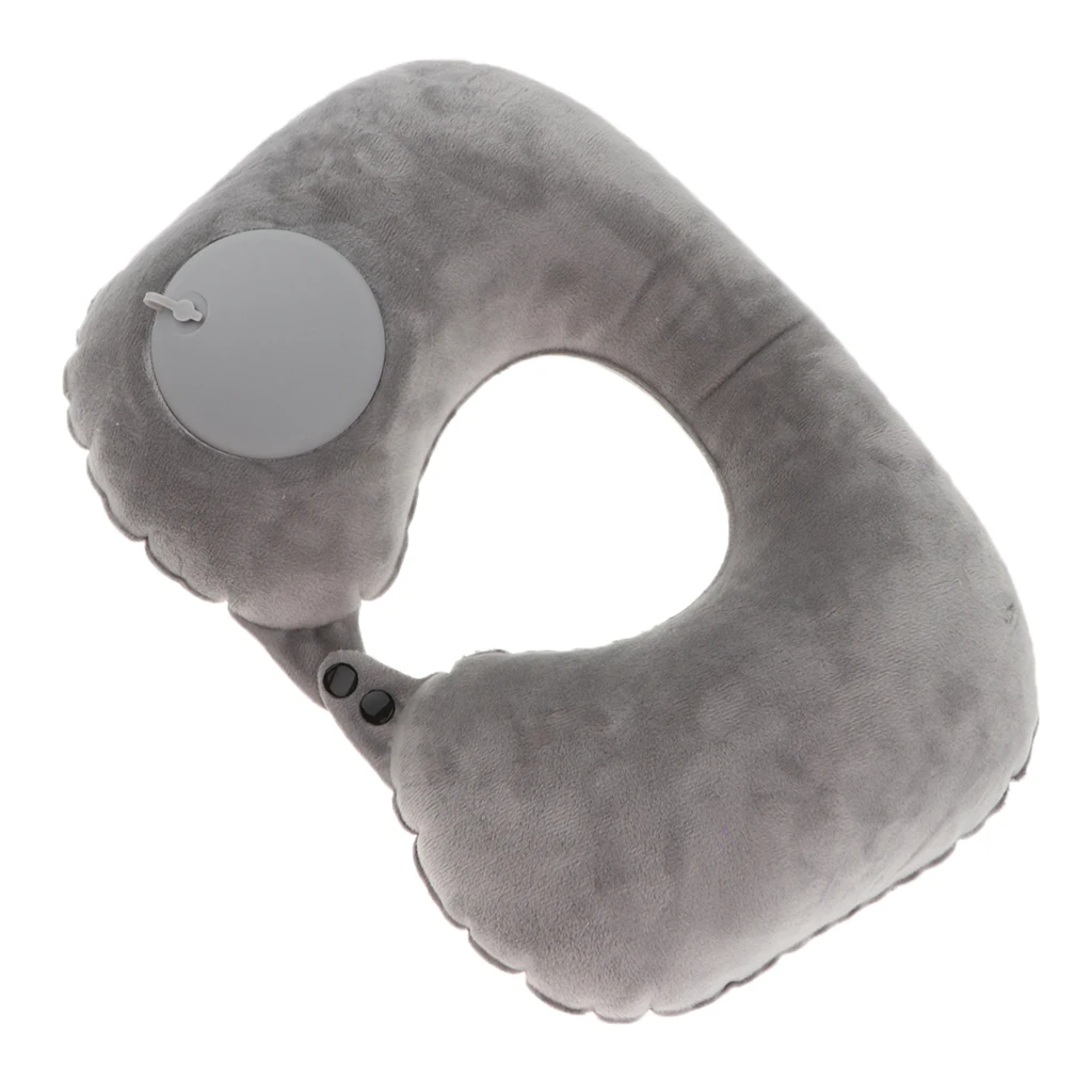 Travel Inflatable Pillow U Shaped Inflatable Neck Camping Pillow Head Neck Rest Cushion Neck Back Support Pillow