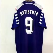 92 93 98 99 00 Ретро Fiorentina Футбол Джерси 9 BATISTUTA 10 RUI Коста Пользовательские Винтаж 98 99 Флоранс дома Camisas футбол рубашка