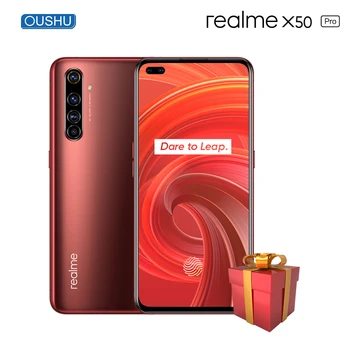 Перейти на Алиэкспресс и купить Оригинальный двойной режим 5G realme x50 pro 8 Гб 256 Гб Смартфон 64MP Quad задняя камера 6,4 ''4200 мАч большой аккумулятор 65 Вт SuperVOOC