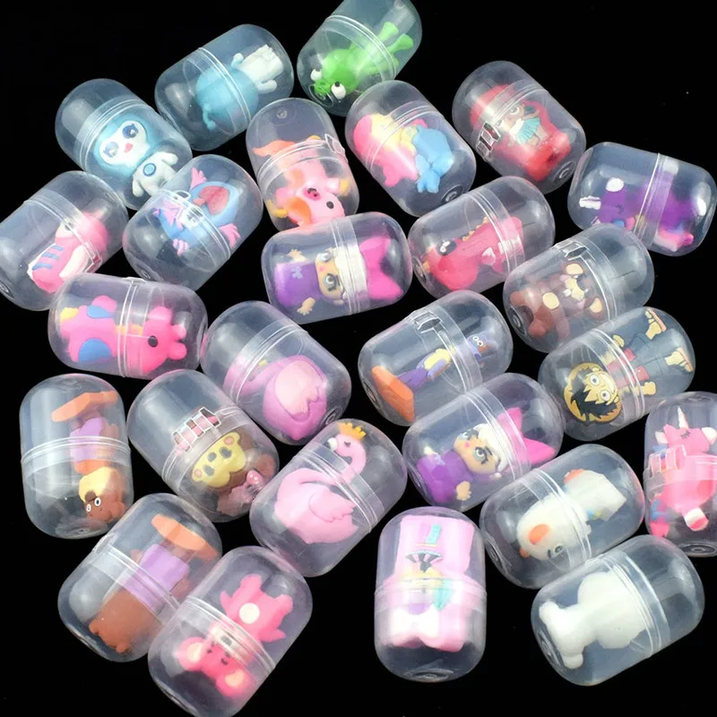 Toy Gift Filler Surprise Capsule Egg Toy 10 PCS 32mm Transparent Ball/Capsule Toys Kids Birthday Party Favor Guest Gift Souvenir Giveaway Pinata Fillers Blind Box