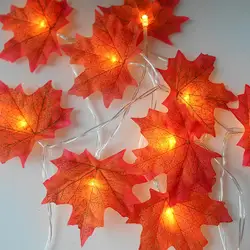 Рождественские украшения для дома 1 м 10LED кленовые листья Струнные Декоративные светильники рождественские украшения Navidad 2019 новый год Noel DIY