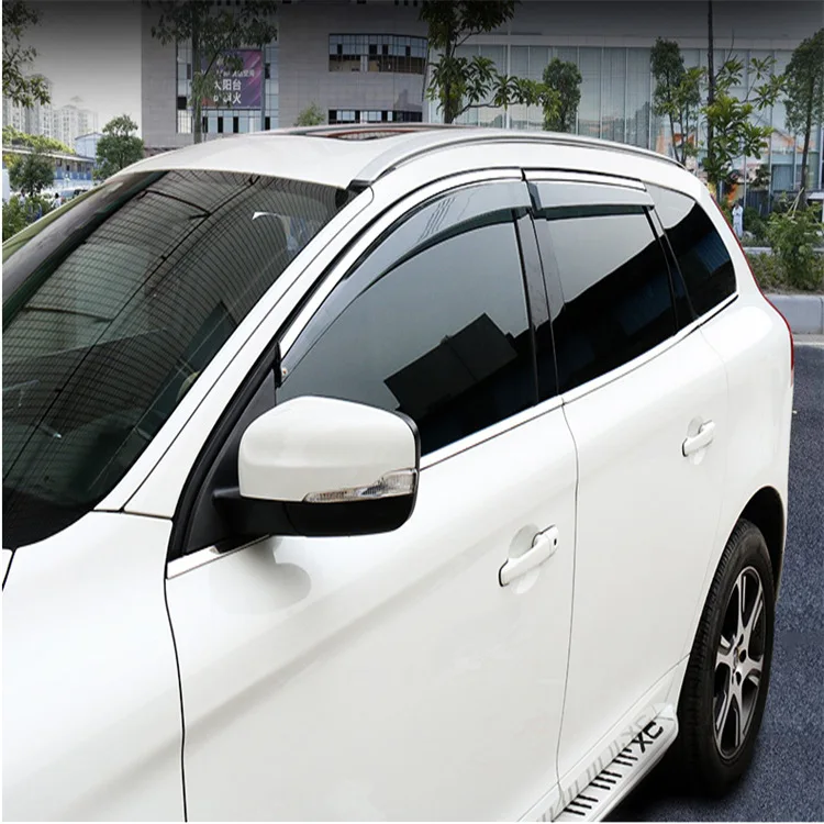 

Car styling For VOLVO XC90 2016-2019 ABS Plastic Exterior Window Visors Awnings Rain Sun Deflector Guard Vent Cover