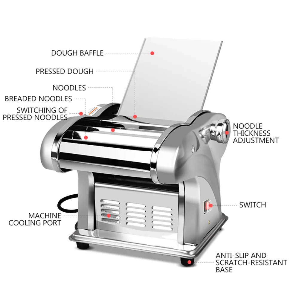 Household Fresh Pasta Machine Noodles Maker Noodle Cutter Four-knife Type Electric Automatic Electric Dough Grinder