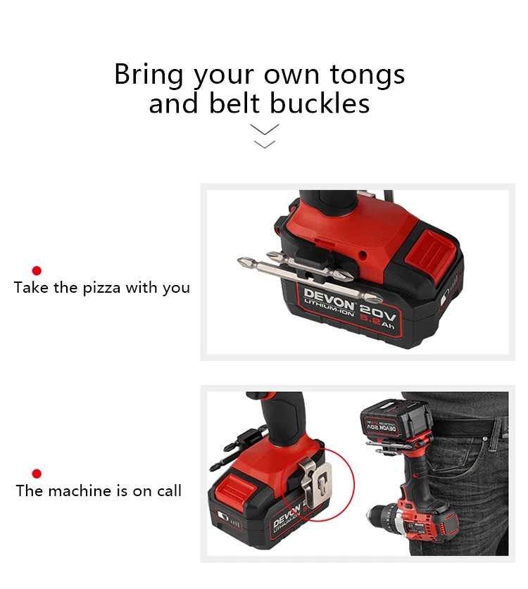 DEVON 5282 lithium electric brushless charge auger electric screwdriver  impact drill ice drill with high torque
