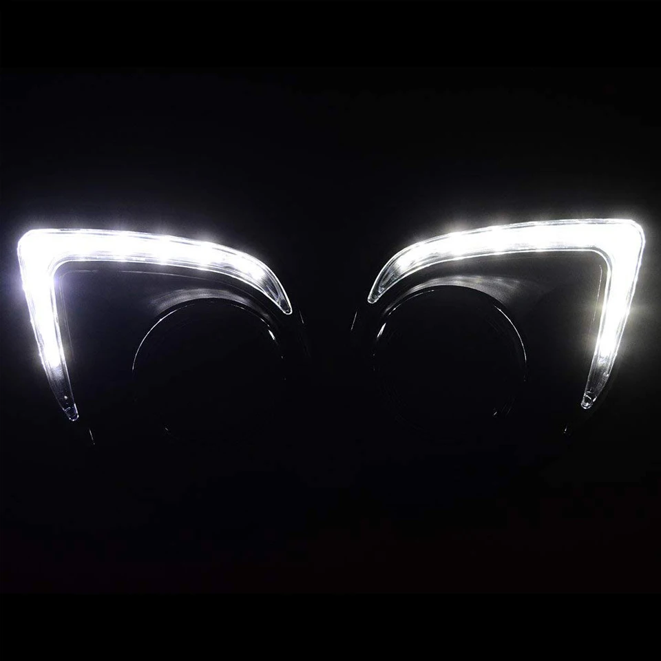 2 шт. светодиодный DRL Габаритные огни для Mitsubishi ASX 2013 дневного света 12V Водонепроницаемый противотуманная фара белый - Испускаемый цвет: white