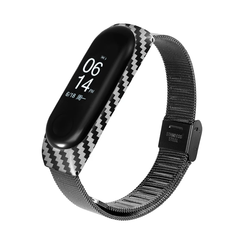 Браслет Mi браслет miband 3 4 ремешок Милан застежка-молния/магнитная/пряжка кожа/кнопка вверх силикон/шарнирная Тройная бусина металл