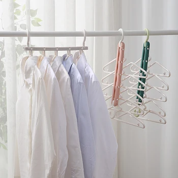 

Household Folding Clothes Drying Rack Multi-layer Clothes Hanger Retractable Scarf Space Saving Storage Rack