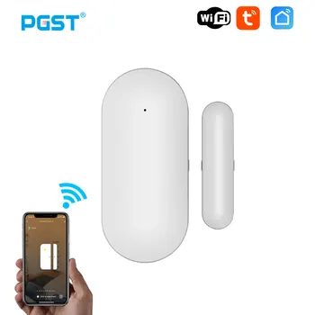 PGST-Sensor de puerta inteligente PB69 Tuya, Detector de ventana con notificación por aplicación, protección de seguridad, alarma de seguridad