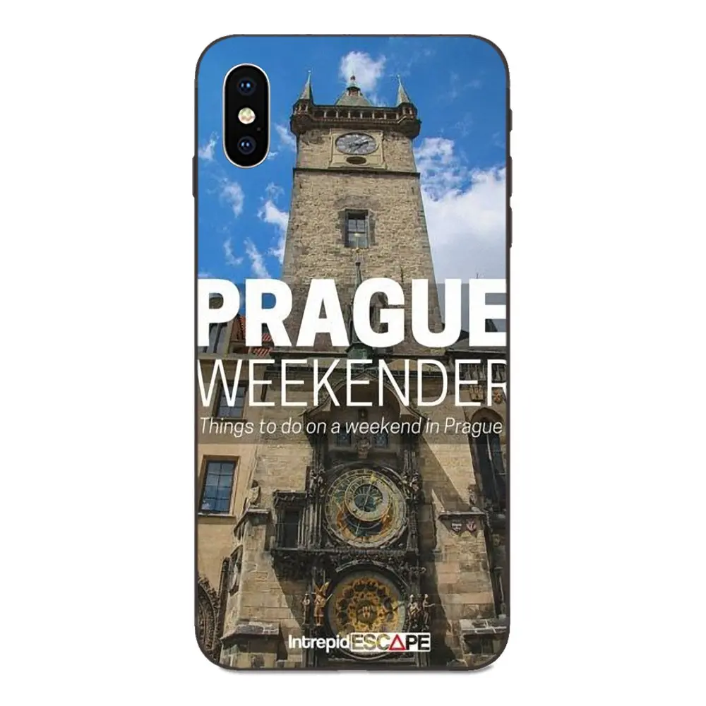Для Apple iPhone 4 4S 5 5S SE 6 6S 7 8 Plus X XS Max XR Мягкий Силиконовый ТПУ Черный рисунок кожи Праги пейзаж - Цвет: as picture