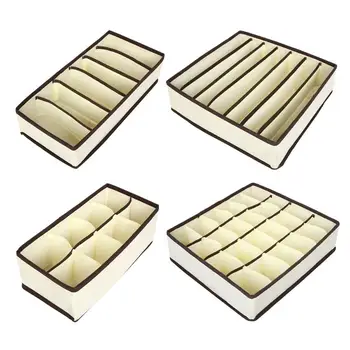 

Non-woven Underwear Bra Storage Box Socks Scarves Case Drawer Organizer