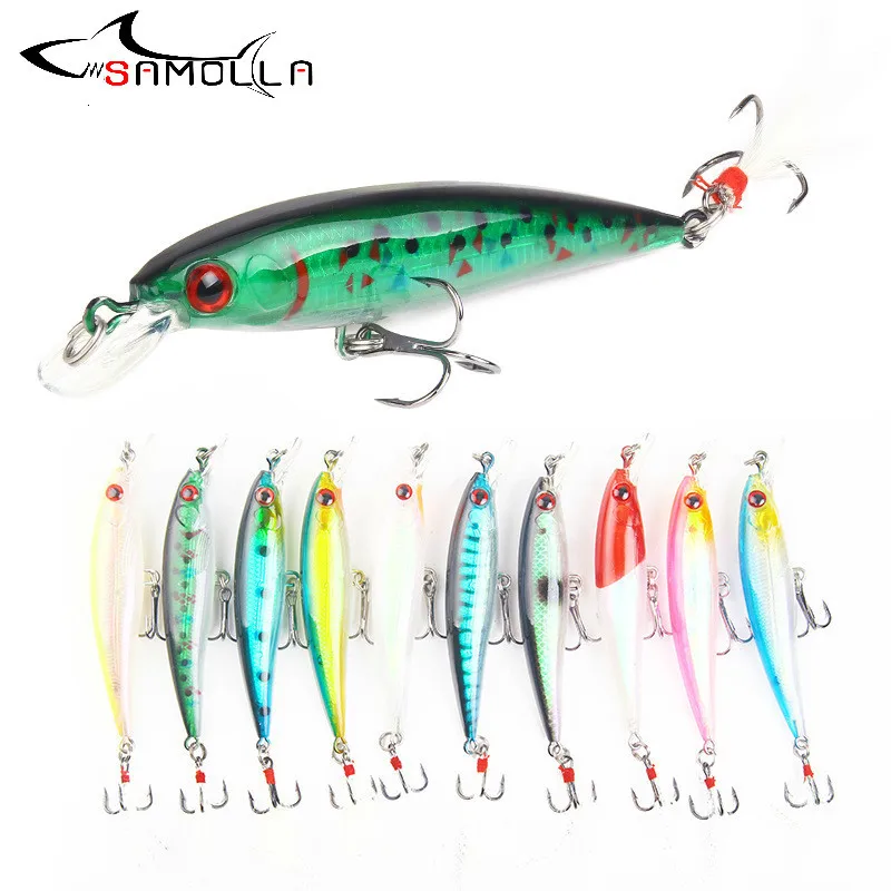 

Minnow Fishing Lures Mino False Fish Weights 7g Whopper Bass Fishing Articulos De Pesca Isca Artificial Fake Fish Carp Fishing
