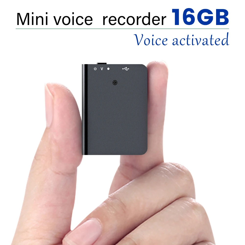 Мини диктофон Смарт USB MP3 с голосовой активацией 16 ГБ Цифровой