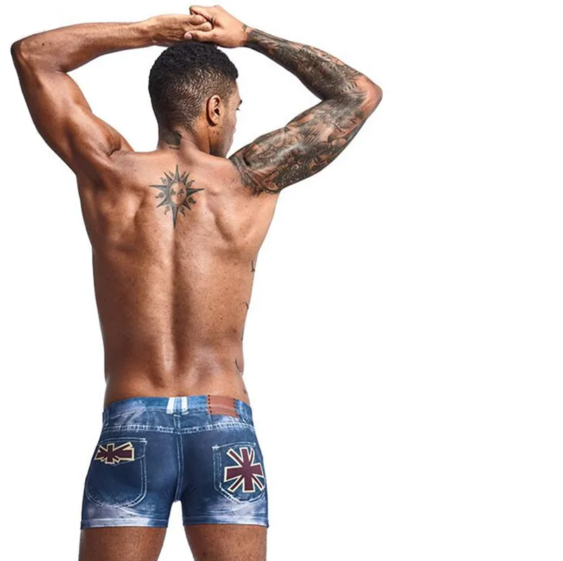 PINKY SENSON Мужская одежда новая мода Milk Joy Calzoncillo Homme Мужское нижнее белье сексуальное джинсовое Мужское нижнее белье с рисунком PS519