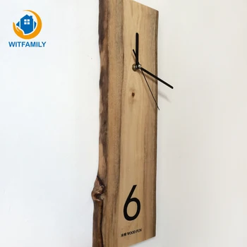 

Modern Wooden Clocks Home Decoration Accessories Wooden Wall Clock Single Face Quartz Wall Watches Home Decor