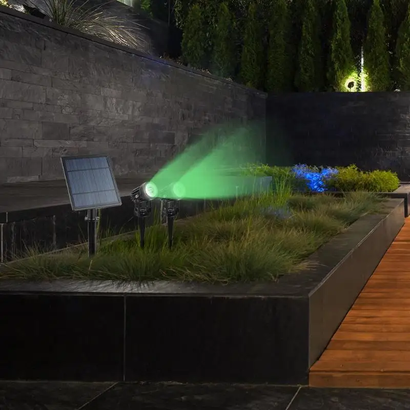 2 шт. Солнечный газон лампа водонепроницаемый открытый сад Пейзаж Двор прожекторы сильный водонепроницаемый бесстрашный ветра и дождя