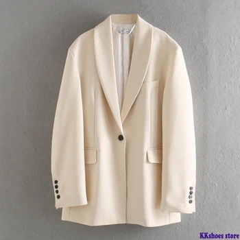 

Women Blazer Ladies Formal Suit Jacket Single Button Coat 2020 Ladies Tops Solid Color Jacket