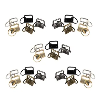 

50pcs Hardware Iron Key Fob Hardware Strap Accessories for Hand Craft Ribbon