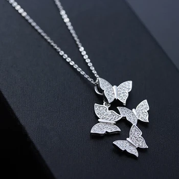 

1pcs New Fashion Women Alloy Chains Zircon Butterfly Charm Choker Necklaces Jewelry Gifts