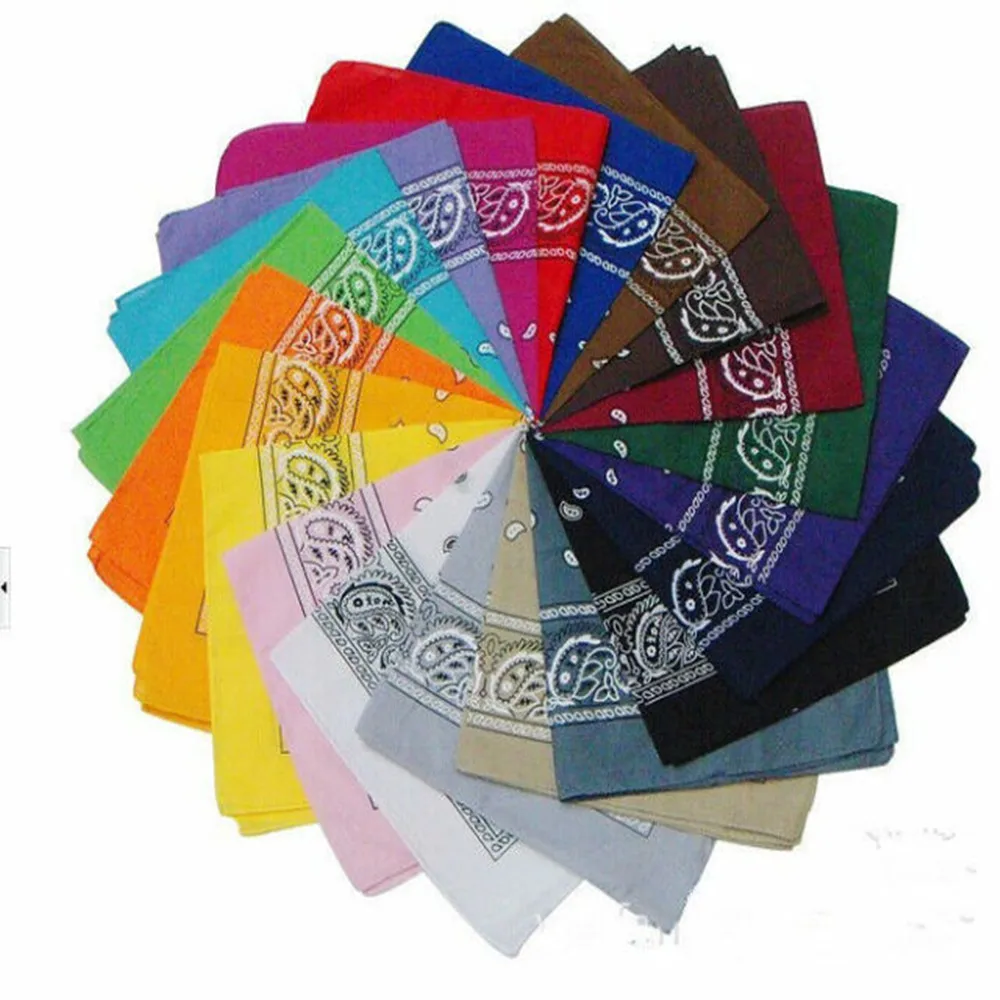 Cotton Bandanas Double Sided Head Wrap Scarf H5