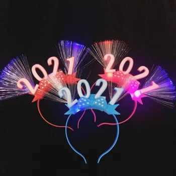 

2021 Flashing Led Luminous Hairband Party Decorative Light Up Gift Glowing Headband Festival Wedding New Year