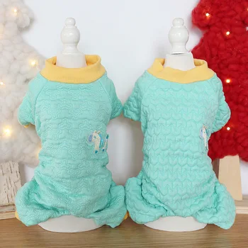 

Green Color Dog Clothes Xs-xl Sizes Small Puppy Clothes for Dogs Cute Four-legged Pet Clothing Jumpsuit for Dogs Pajamas