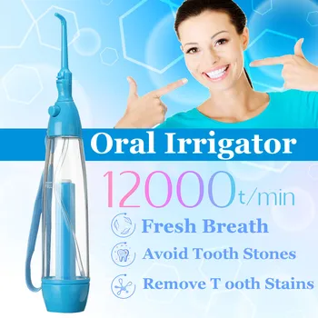 

Oral Irrigator USB Rechargeable Water Flosser Portable Dental Water Jet 75ML Water Tank Waterproof Teeth Cleaner