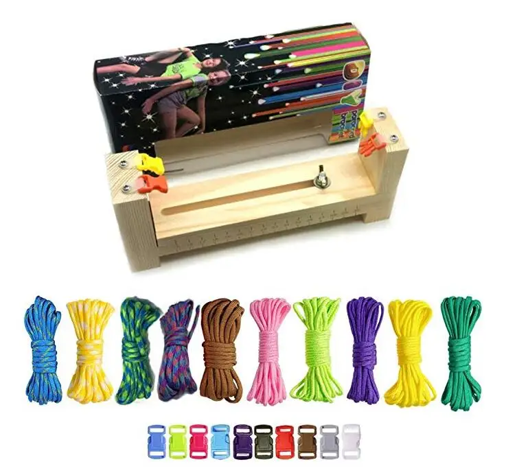 

DIY jig solid wood paracord bracelet maker knitting tool Knot Braided Parachute cord Weaving Tools Wristband braiding device