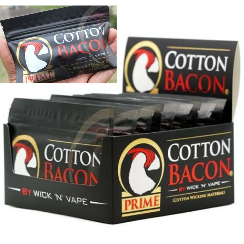 100% хлопок электронная сигарета Bacon Золотая версия подходит для RDA RTA атомайзера