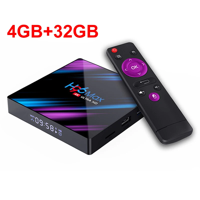 Android 9,0 Smart tv Box H96 MAX 3318 4 Гб ОЗУ 64 Гб ПЗУ Rockchip RK3318 BT4.0 USB3.0 2,4G 5G двойной wifi 3D 4K HDR медиаплеер - Цвет: 4GB 32GB