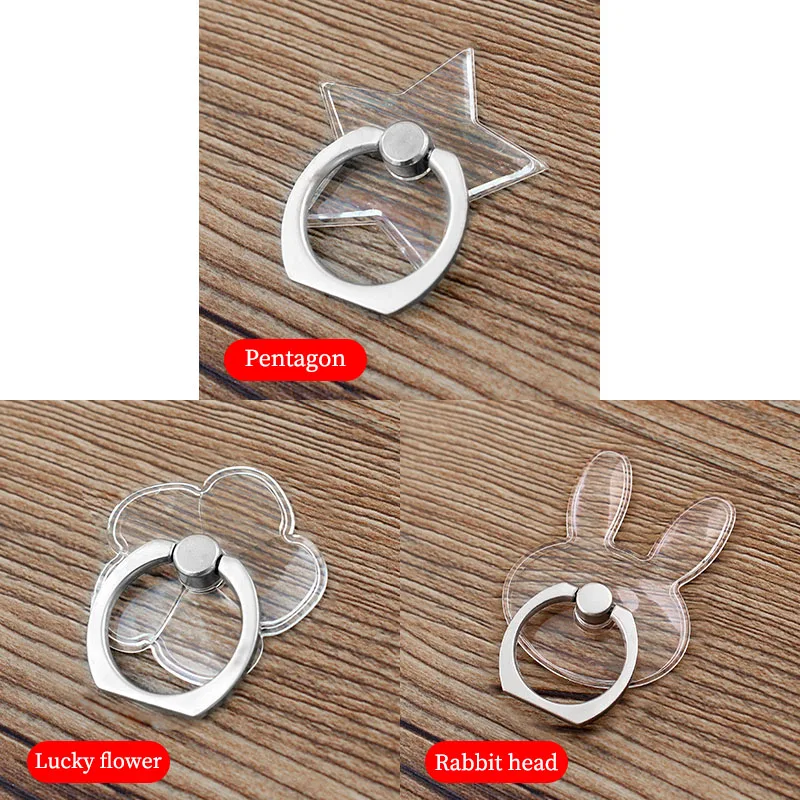 cell phone stand for desk Universal Stent Mobile Phone Holder Stand Finger Ring Magnetic For cute Cell Smart Phone Transparent holder for iphone XS MAX 8 iphone holder for tripod