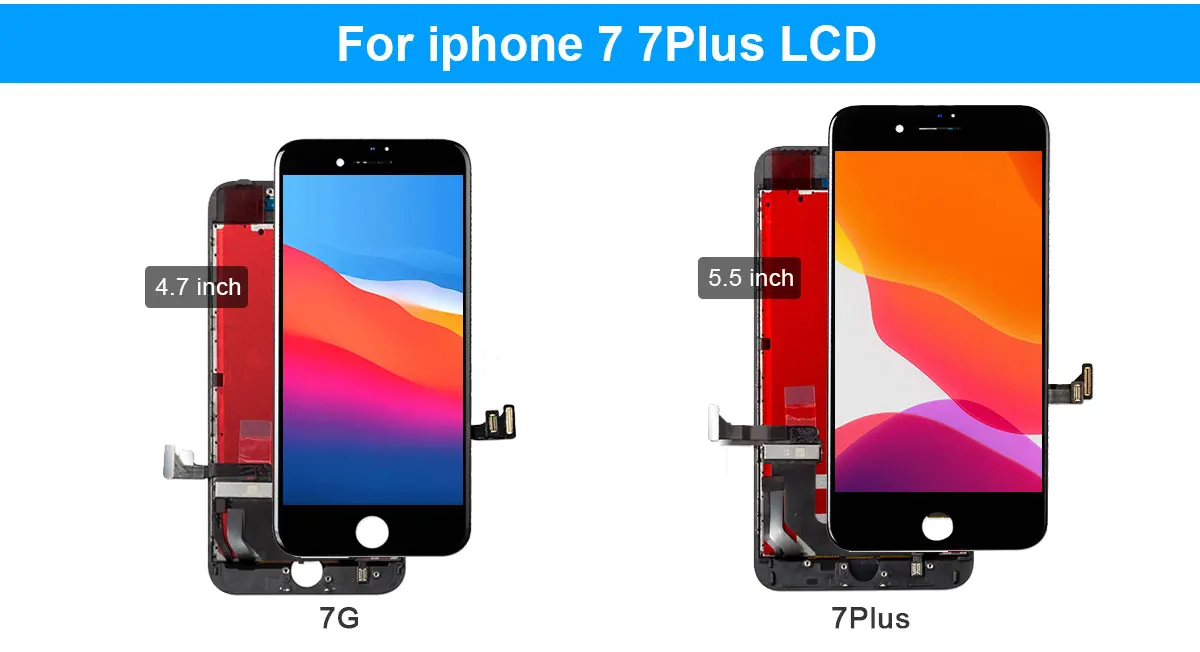 mobile phone lcd screens OEM AAA+++ LCD Display For iPhone 5 5C 5S SE 3D Touch Screen Replacement For iPhone 5 6 6S 7 8 Plus No Dead Pixel+Tempered Glass mobile phone lcd screens