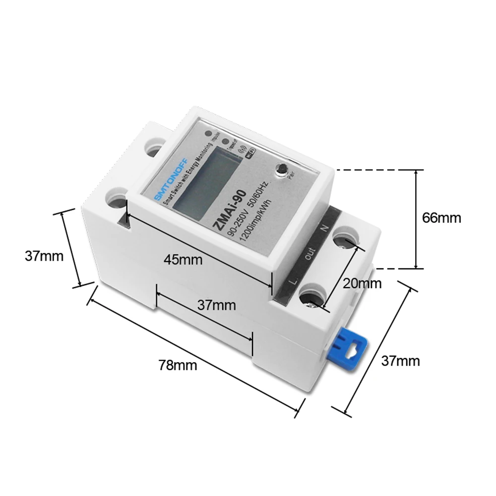 Ketotek AC 220V din-рейка wifi умный измеритель энергии кВтч Защита от перенапряжения тока