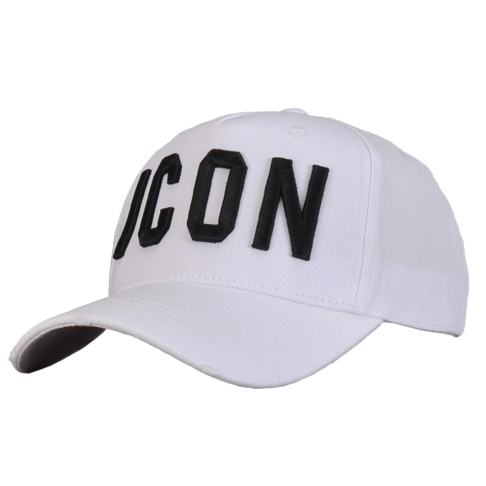 DSQICOND2 Brand 2020 Fashion ICON Letter Cotton Mens Baseball Cap Women Snapback Hat Pink Hat Dad Hat Cotton Bone Trucker Cap 2