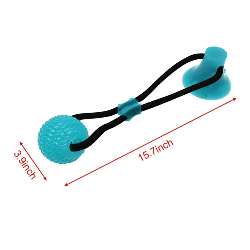 Мячик-игрушка для домашних животных с присоской резиновая Интерактивная собака Жевательная для чистки зубов и молярной