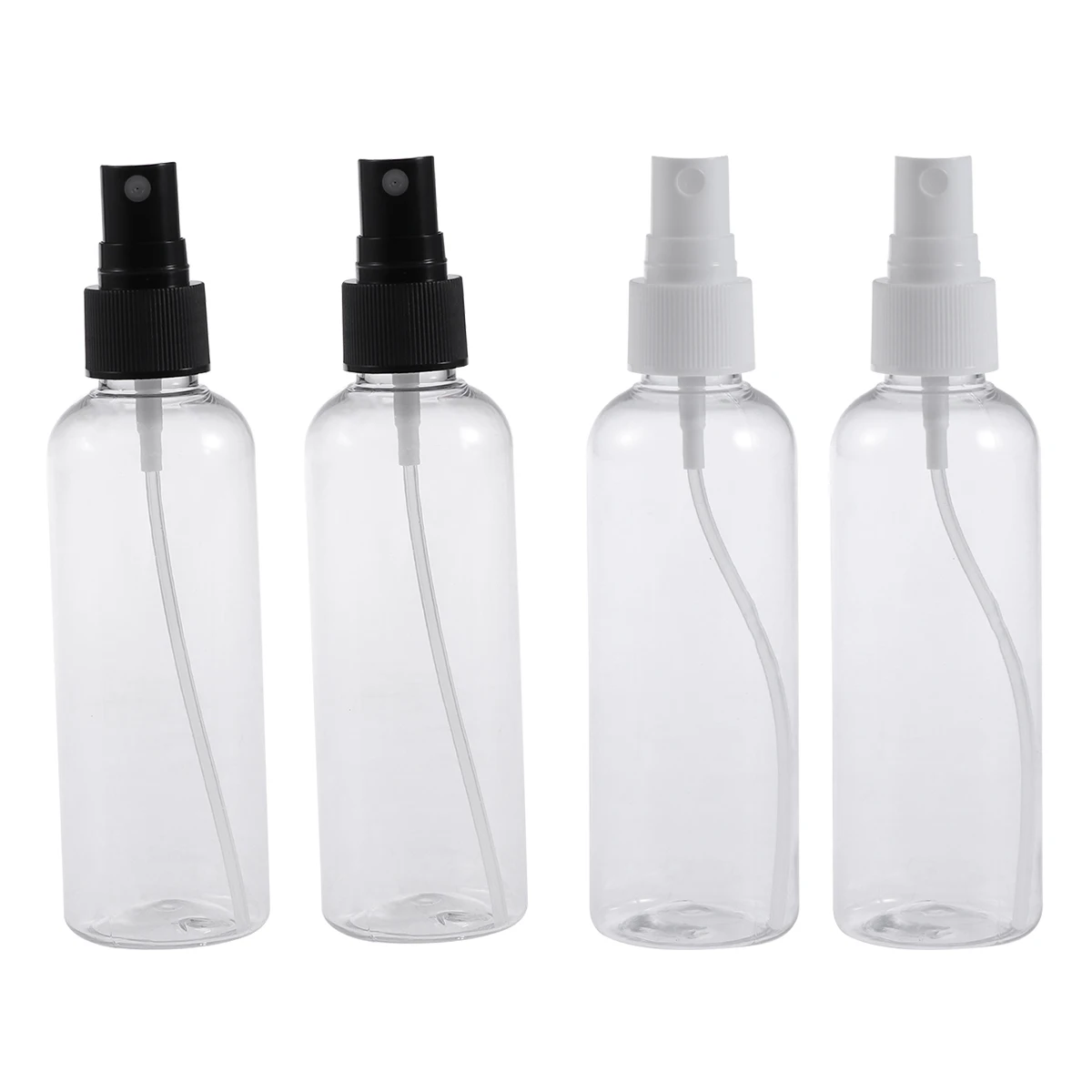 

4pcs/set 100ML Plastic Empty Spray Bottle Plastic Bottles for Travel Sub Bottle Shampoo Cosmetic Lotion Container White Black