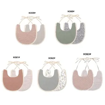

Infant Baby Bib Kids Toddler Feeding Double-side Cotton Burp Cloths Saliva Towel