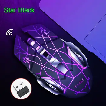 

Computer Mouse Rechargeable Wireless LED Backlit Mouse USB Ergonomic Silent Gaming Mouse Gamer Mice