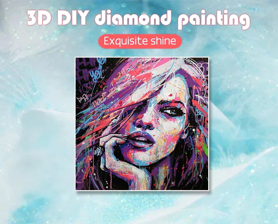 HUACAN 5D DIY Алмазная картина Алмазная мозаика для девочек портрет полный квадратный дрель алмазный узор ручной работы наклейки на стену подарок