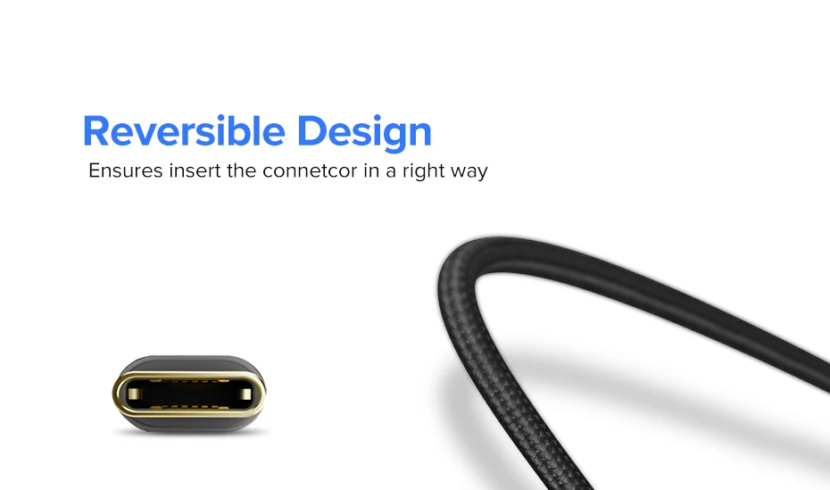 Ugreen câble de USB type C USB C câble de données de charge rapide pour Samsung Galaxy S9 S8 Plus câble de chargeur de téléphone portable pour Xiao mi 8