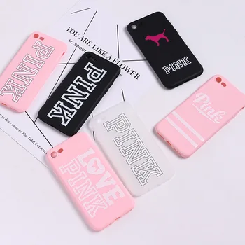 

NEW Victoria Fashion Hot Pink Soft Silicon TPU Case for iPhone 7 Plus phone case For iphone 6 6s 11 8 8plus x 10 Phone Secret