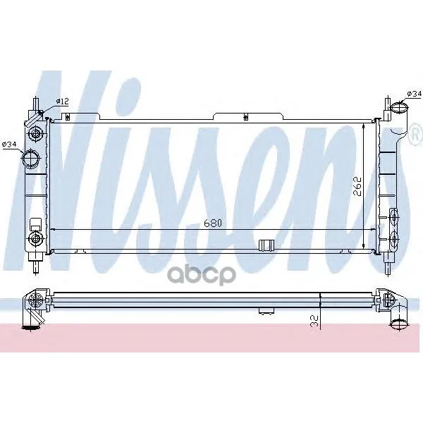 Радиатор Opel Corsa 1.4 93-00 Nissens 632921 Nissens арт. 632921