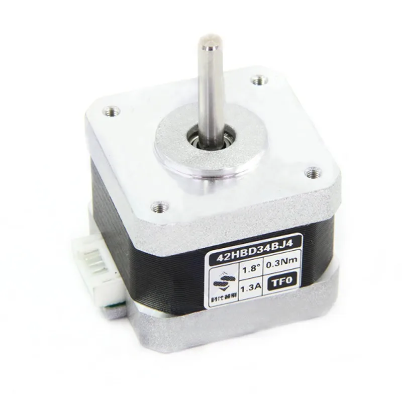 

2pcs 42 Stepper Motor 2-Phase 4-Wire 0.3Nm 1.3A Low Noise Low Temperature Rise 42HBD34BJ4-TF0