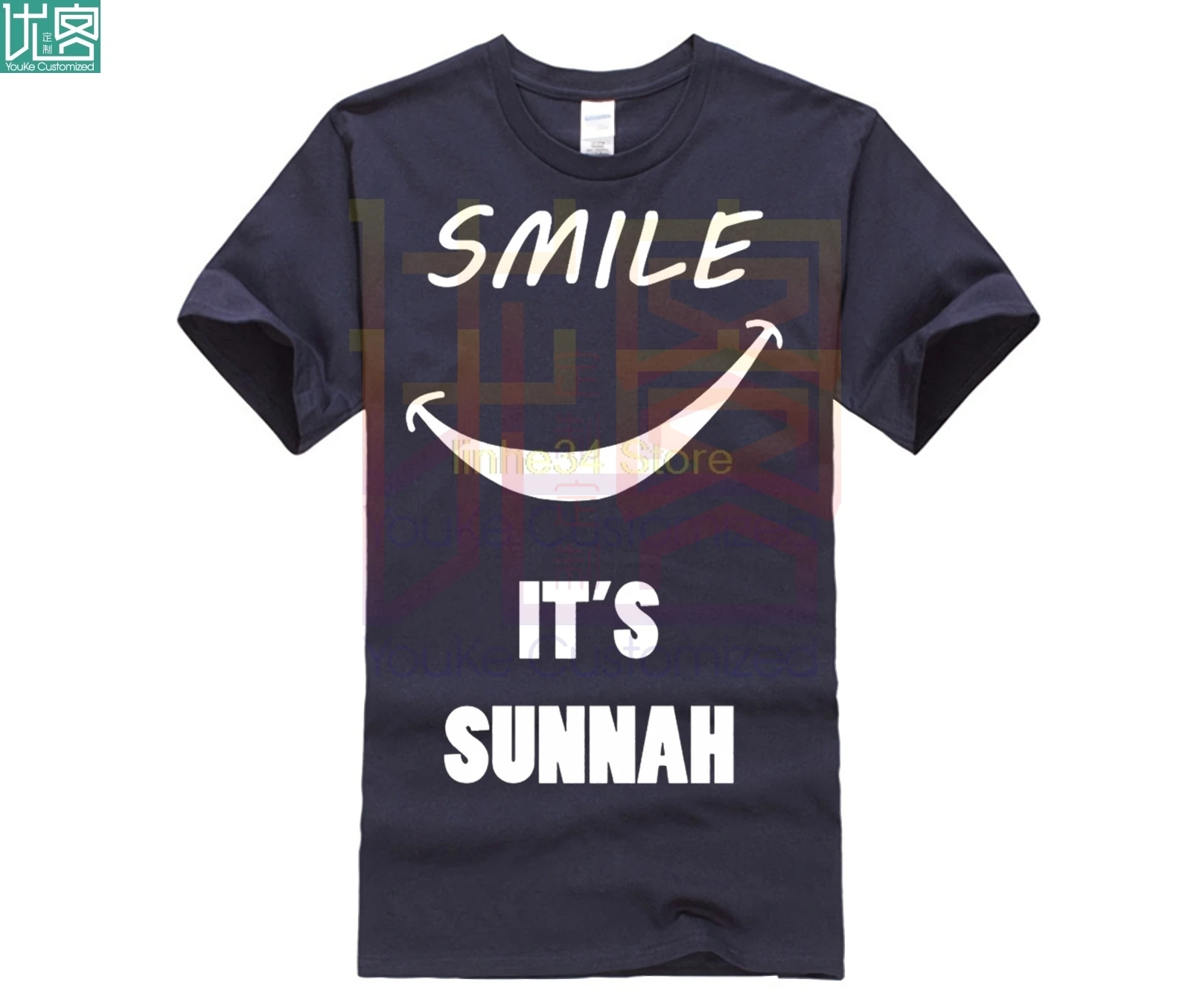 Фото Young Fashion Funny T Shirts Cotton Men Clothing Islamic Novelty Gift T-Shirt SMILE Design Hot Sale Top Tees | Мужская одежда