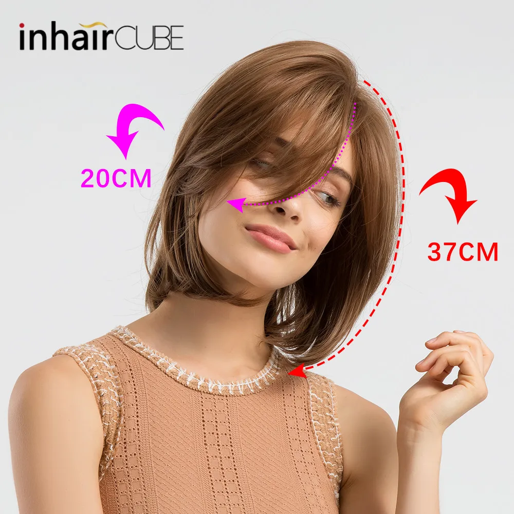 INHAIR CUBE Женские синтетические парики боковая часть термостойкие смешанные цвета