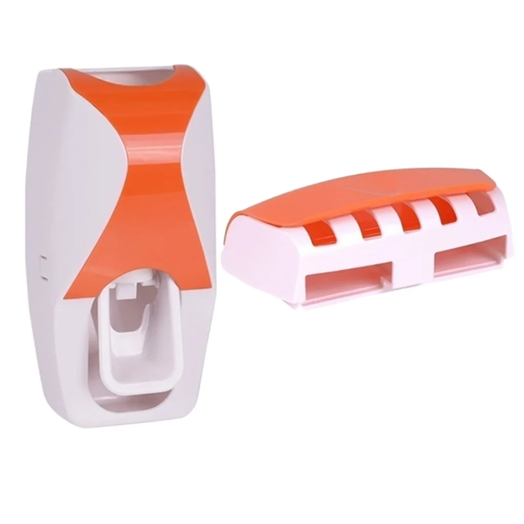 Kids Automatic Toothpaste Dispenser Toothbrush Holder Set Hygienic Economy