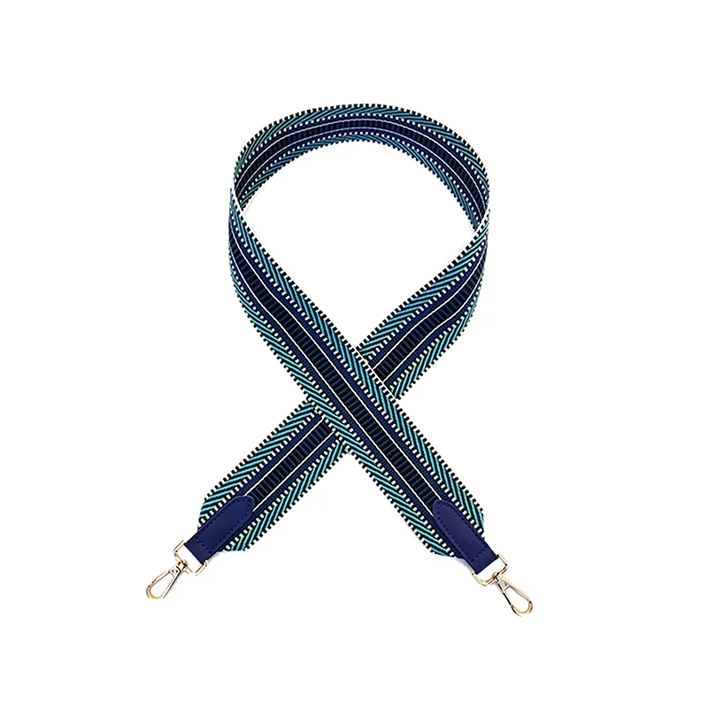 CEZIRA, модные широкие ремни для женщин, сумка в разноцветную полоску, ручка на плечо, ПУ нейлон, пэчворк, регулируемый длинный ремень, аксессуары - Цвет: BLUE1